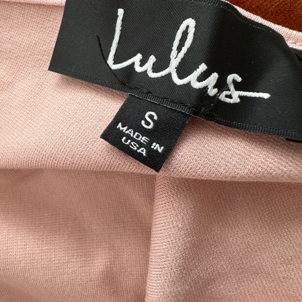 Lulus New With Tags Blush Pink Don’t Tell ‘Em Bodycon Midi Dress Size S - Picture 10 of 14